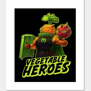 vegetable heroes Posters and Art